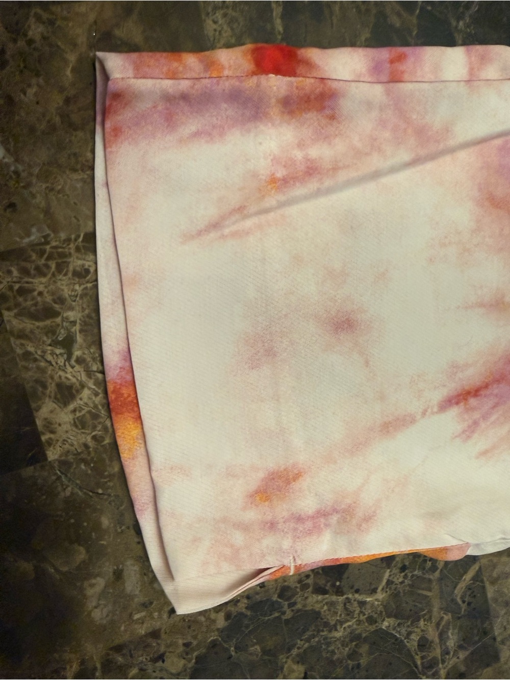 Ann Taylor White Tie-Dye Joggers with Pink, Red & Orange Accents - Picture 3 of 16